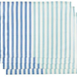Set of 4 BRAND NEW Katie Kime Placemats Home‎ Blue aqua Striped placemats